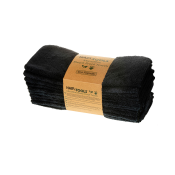 HAIR TOOLS MICROFIBRE BLEACH PROOF TOWELS BLACK HAIR TOOLS MICROFIBRE BLEACH PROOF TOWELS BLACK